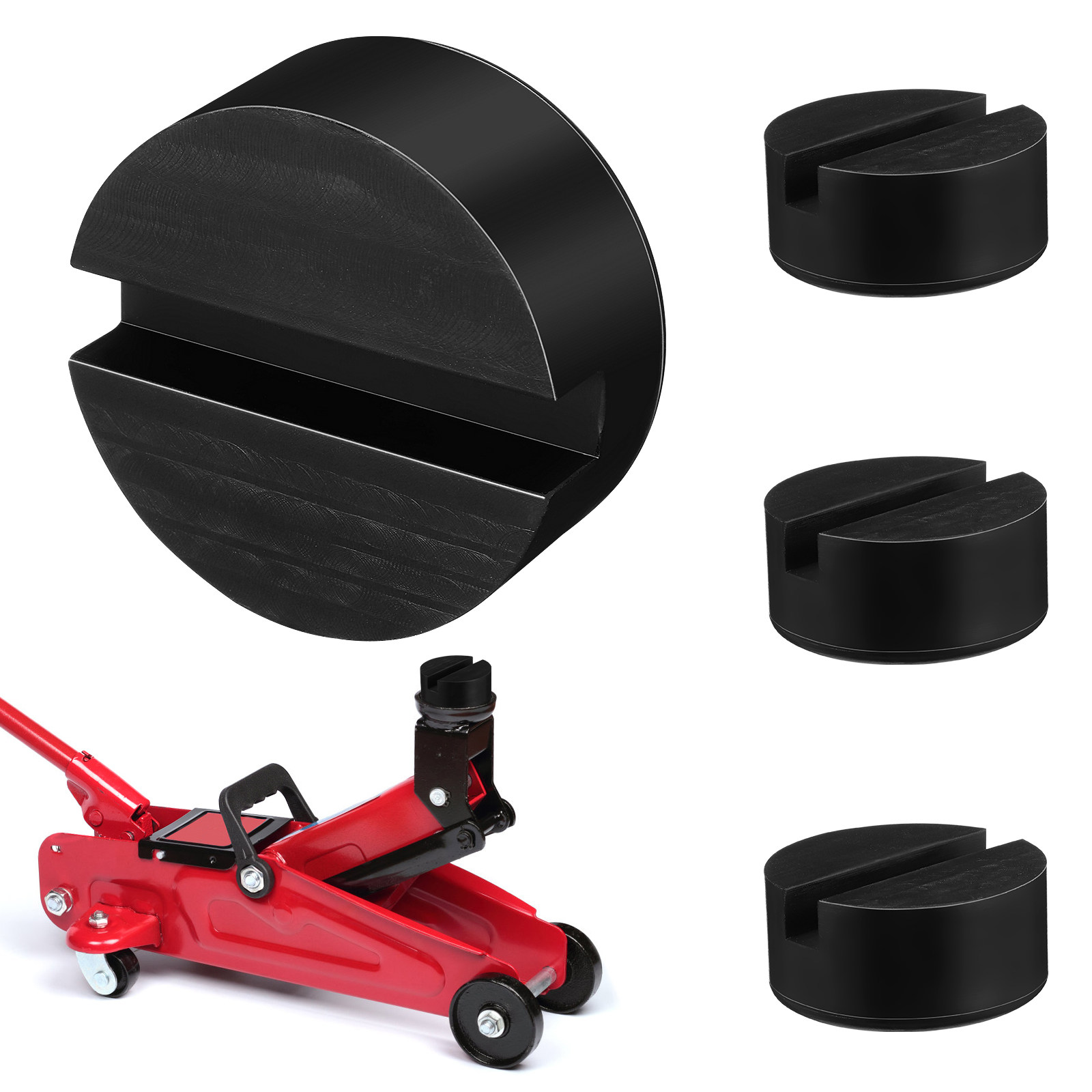 Car Jack - 4個入り ゴム製ブロック ジャッキスタンドパッド 滑り止め加工 耐久性 高