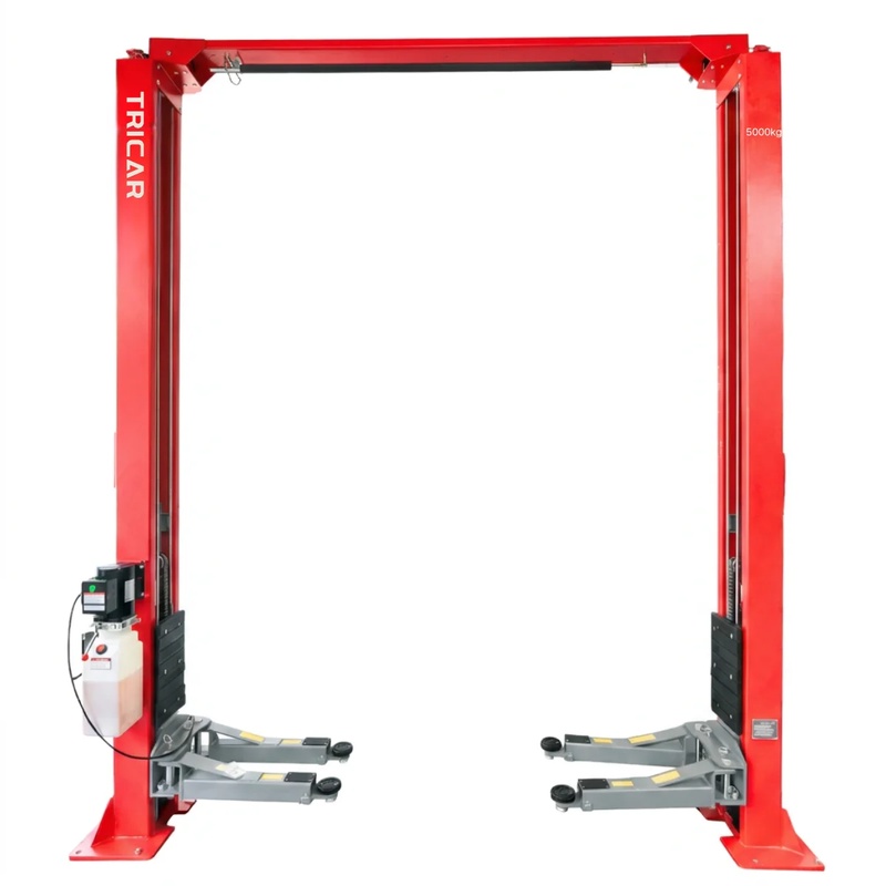 Car Lift - トリカー トン ポストオーバーヘッド式カーリフト ダブルポイント手動解除式ガントリーホイスト CE認証取得 自動車整備工場用設備