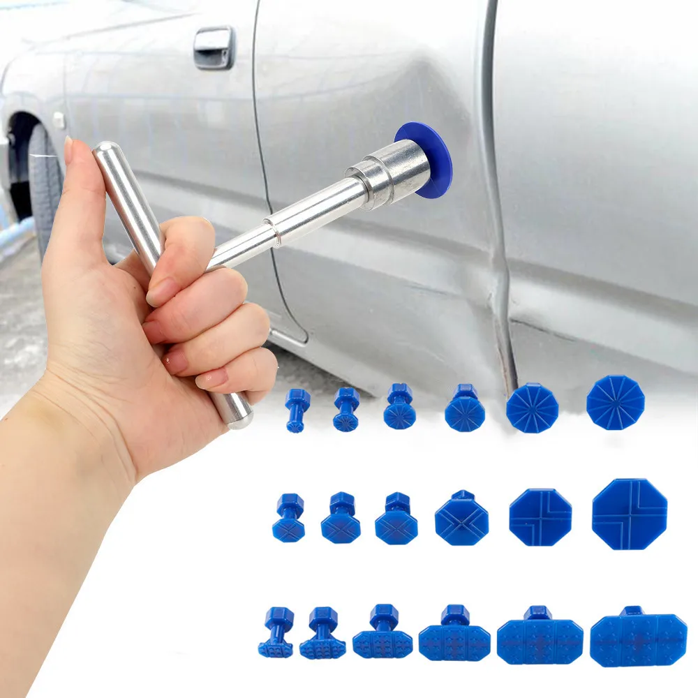 車のへこみ修理用プーラー、18個のプラスチック製接着タブ付き - Car Repair Tools のレビューと価格